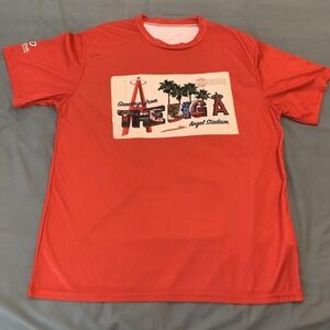 Los Angeles Angels Shirt Mens XL Red MLB Baseball The Big A Angel Stadium Tee